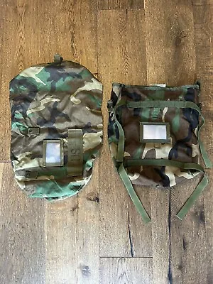 USGI M81 Woodland Camo Chem Suit Bag Small And MOLLE II Radio Pouch • $29.99