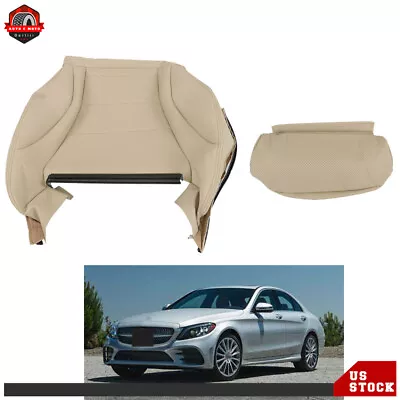 For 2015-2021 Mercedes Benz C300 Seat Cover Driver Bottom Leather Light Tan • $80.18