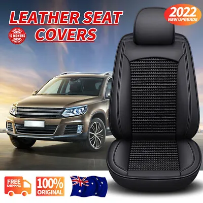 $99.92 • Buy Universal PU Leather Front Car Seat Covers Protector Cushions Breathable SUV Mat