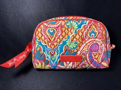 PAISLEY IN PARADISE Vera Bradley MEDIUM COSMETIC CASE BAG Gently Used Very Nice! • $29.99