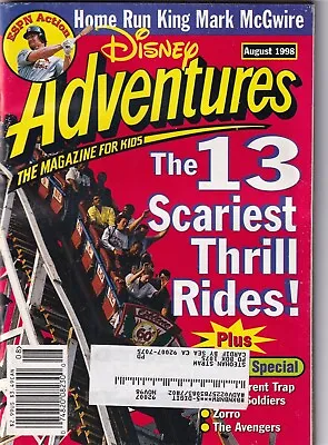 Mark McGwire Disney Adventures Magazine For Kids August 1998 Baseball MLB • $11.99