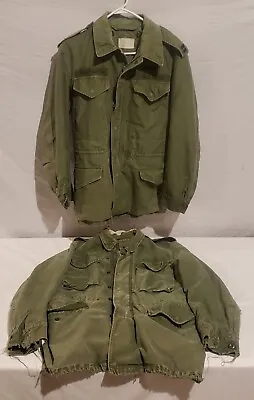 Vintage 50s M-51 Field Jackets Military US Army Coat OG-107 Named Korea Small R • $95