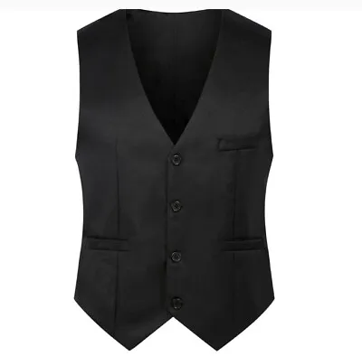 Mens Victorian Vest Gothic Steampunk Gentleman Waistcoat Casual Men's Suit Vest • £11.99