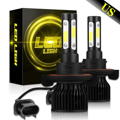 4-Sides 9008 H13 LED Headlight Bulbs Kit High Low Dual Beam Super Bright White • $13.99