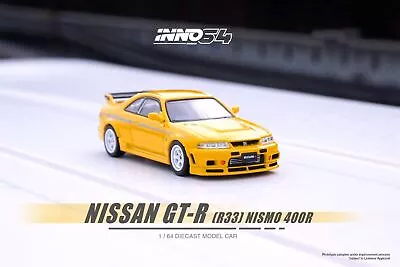 1:64 Nissan Skyline GT-R (R33) NISMO 400R -- Lightning Yellow -- INNO64 • $31.49