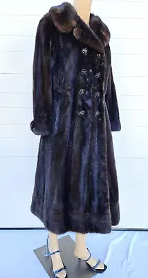 Vintage Black Diamond Mink  Swing Coat  Full Length Mink Coat - Rich Brown - M/L • $599