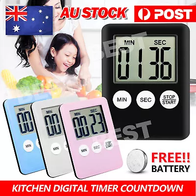 Magnetic Kitchen LCD Digital Timer Countdown Electronic Count Down 99 Minute Egg • $7.85