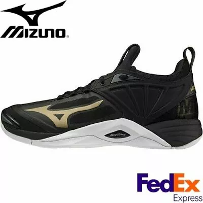 Mizuno Volleyball Shoes WAVE MOMENTUM 2 LOW V1GA2112 52 Black/Gold/White UNISEX • $127.50