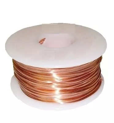  12 Ga Copper Wire  Round  Soft  5 Oz.  17.5 Ft.  Spool  Solid Bare Copper  • $14.99