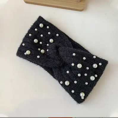 £4.99 • Buy Fashion Women Wide Knitted Headband Wool Crochet Bow Hairband Wrap Headwear UK