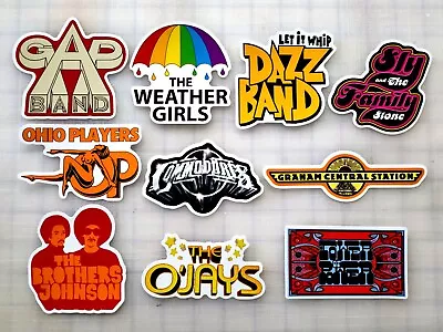 Funk Vinyl Sticker Lot (10 Pack) SET 2 Disco R&b Band Soul Jazz Dj Dance Rock • $12.99