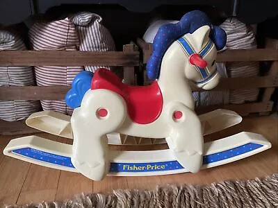 Vintage Y2K 90s Fisher Price Children's Ride On Rocking Horse Pony Toddler Toy • $77.44