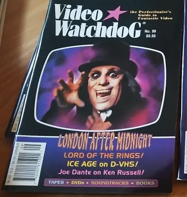 Video Watchdog Issue #99 -- London After Midnight LOTR D-VHS Joe Dante • £7.91
