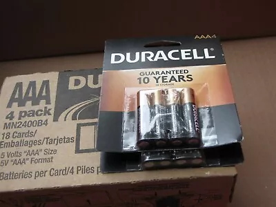 Duracell Aaa 4 Pack Expires 2029 Coppertop Alkaline Batteries Quantity Discount • $7.44