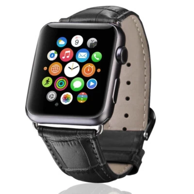 $12.95 • Buy For Apple Watch Band Genuine Leather Strap IWatch Series 5 4 3 2 1 38 40 42 44mm