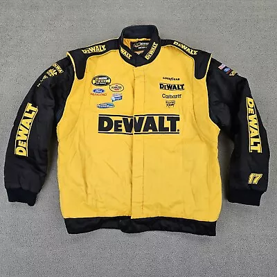 DeWALT Racing Matt Kenseth Jacket Chase Authentic Vintage NASCAR Yellow Size XL • $99.99