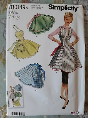 Simplicity Sewing Pattern R10149 8762 Misses Vintage Aprons Size S-L Uncut FF • $14.50