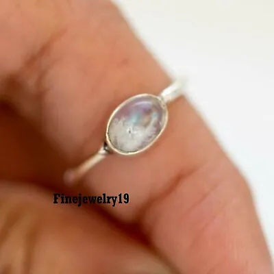Moonstone Ring Solid 925 Sterling Silver Band Ring Handmade Gift Jewelry J89 • $11.56