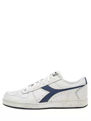 DIADORA MAGIC BASKET Low Icon - White/Blue - 501.179296 01 C0445 • £72.65