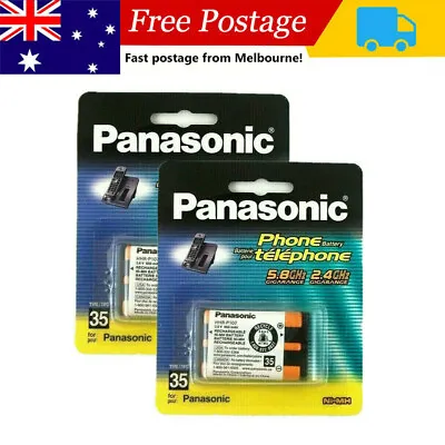 2Pcs Panasonic HHR-P107A NI-MH Cordless Phone Rechargeable Battery 3.6V 650mah • $24.68