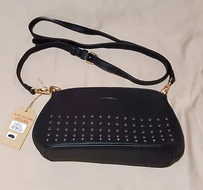 Espe Vegan Leather Womens Mini Black Studded Crossbody Purse • $4