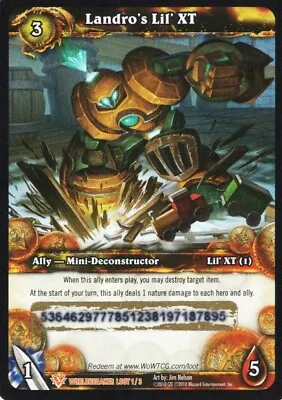 World Of Warcraft - Landro's Lil' XT Loot Card - 1/3 - WOW - Worldbreaker - USED • $2