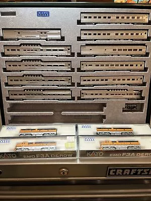 N Scale Lot California Zephyr Train Kato Loco And Passenger Cars (11) • $585