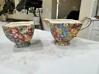 Vintage Royal Winton Creamer And Sugar Chintz-Joyce Lynn • $49.99