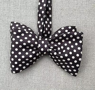 Vintage Polka Dot Bow Tie Brown & Tan Adjustable Self-Tie 3.5 Wide • $24