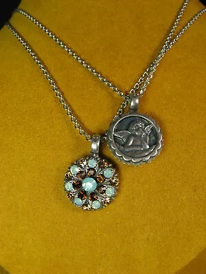 MARIANA GUARDIAN ANGEL SWAROVSKI CRYSTALS FLOWER Necklace Pendant Gift Valentine • $62