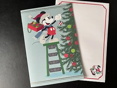 Disney Christmas Card Hallmark Mickey Mouse New • £3.99