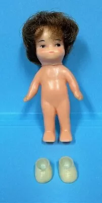 Vintage 1960's 3.5  Vinyl Doll Japan Kiddle Clone Doll And Shoes • $0.99