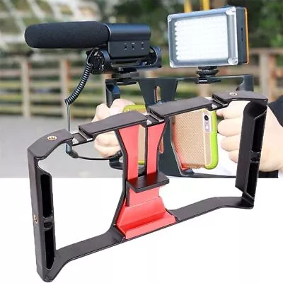 New Video Camera Cage Stabilizer Film Making Rig For Smart Phone Video Rig GB • £9.68