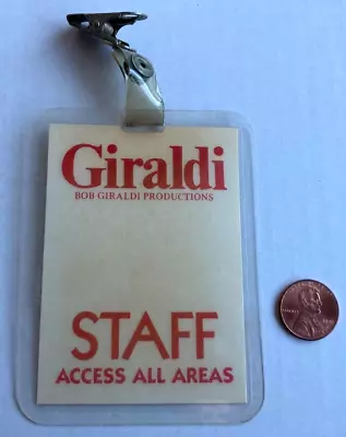 1980's Vintage BOB GIRALDI Productions Staff BADGE Tv Michael Jackson Pepsi • $3.99