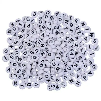 200 Pieces Acrylic  Beads Alphabet And Letters Spacer Beads Children's Beads For • £5.98