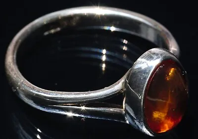 MEXICAN NATURAL FLASHING FIRE OPAL 925 STERLING SILVER RING Sz 6 TAXCO JEWELRY • $42.49