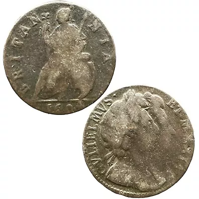 *rare* William & Mary 1694 Farthing Coin ** No Stops On Reverse / Collection ** • £0.99