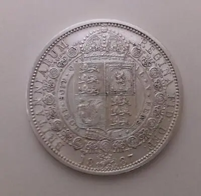 £75 • Buy 1887 Half Crown Coin Silver Queen Victoria Near Uncirculated