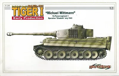 1/35 Dragon Tiger I Early Production “Michael Wittmann” Cyber Hobby Kit #6350 • $146.32