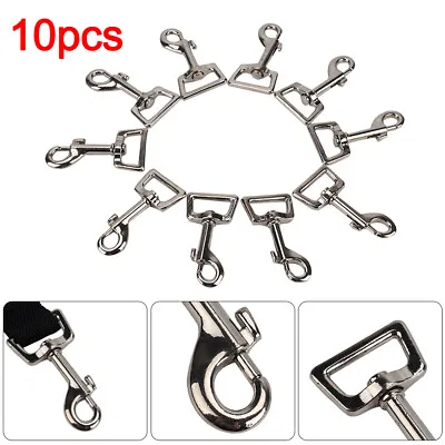 £10.59 • Buy Dog Lead Clips Pack Of 10 Heavy Duty 25mm Square Eye Trigger Hook Clips