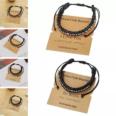 Morse Code Bracelet Gifts For Men For Birthday Gifts Thanksgiving Boyfriend • $6.68