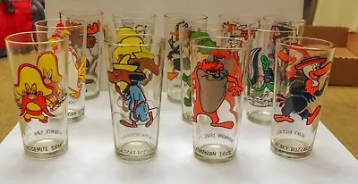 Lot Of 13 Looney Tunes Pepsi Collector Glass Warner Bros 1973 - Slow Poke Devil • $225