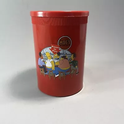 The Simpsons Moe's Tavern Talking Red Beer Koozie WORKS! Homer Lenny Karl Barney • $24.99