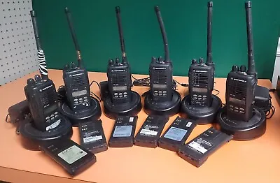 Lot Of 6 Motorola HT1250 VHF 136-174 MHz AAH25KDF9AA5AN + Chargers/Batteries • $699