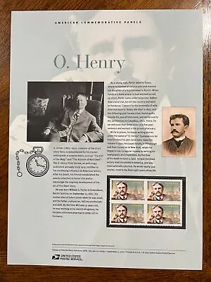 USPS Mint Commemorative Stamp Panel #907 Forever 2012- O. Henry (#4705) • $30