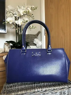 Kate Spade Purple Blue Genuine Leather Shoulder Bag/ Tote/ Shopper Handbag  • £38