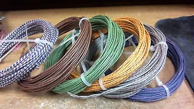 21ft Western Electric 22g Solid Core CLOTH Tinned Factory Twisted PAIR • $20.95