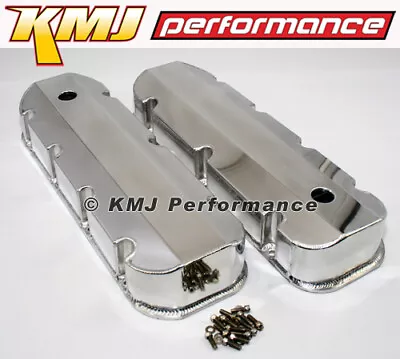 BBC Chevy 396 402 427 454 Polished Fabricated Aluminum Sheet Metal Valve Covers • $99.99