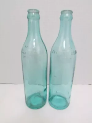 $17.60 • Buy Soda Bottle - CLICQUOT CLUB Registered Trademark Blue Glass Embossed Letters (2)