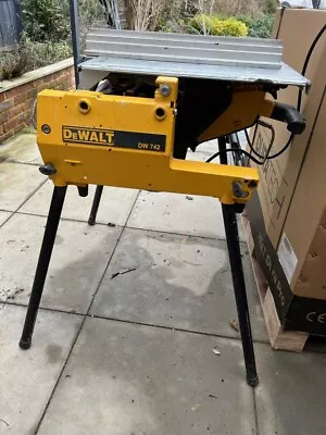 £180 • Buy DEWALT DW 742 FLIP OVER TABLE SAW / CHOP MITRE SAW With BLADE And LEGS